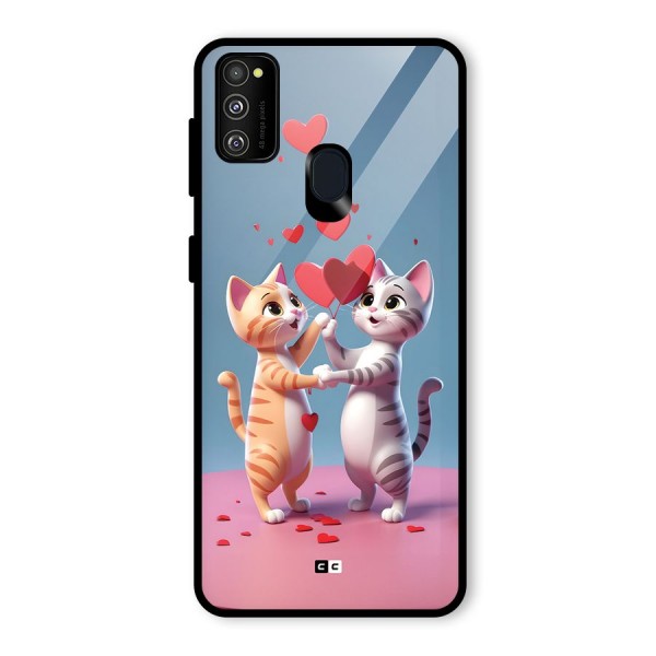 Exchanging Hearts Glass Back Case for Galaxy M21