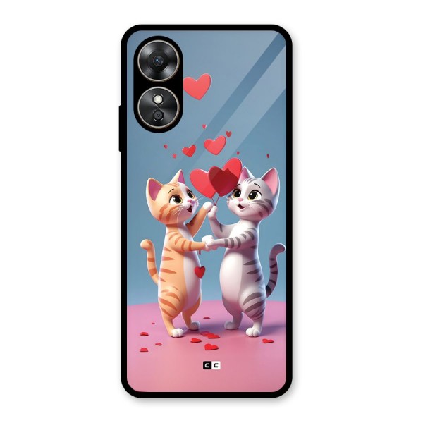 Exchanging Hearts Glass Back Case for Oppo A17