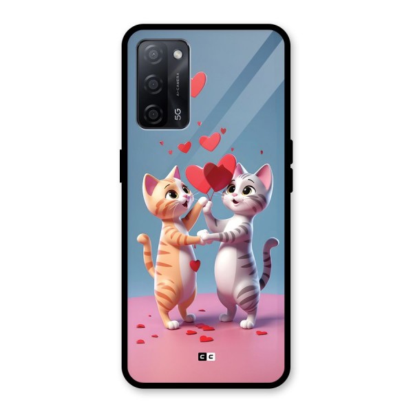 Exchanging Hearts Glass Back Case for Oppo A53s 5G