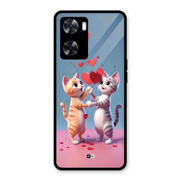 Exchanging Hearts Glass Back Case for Oppo A77s