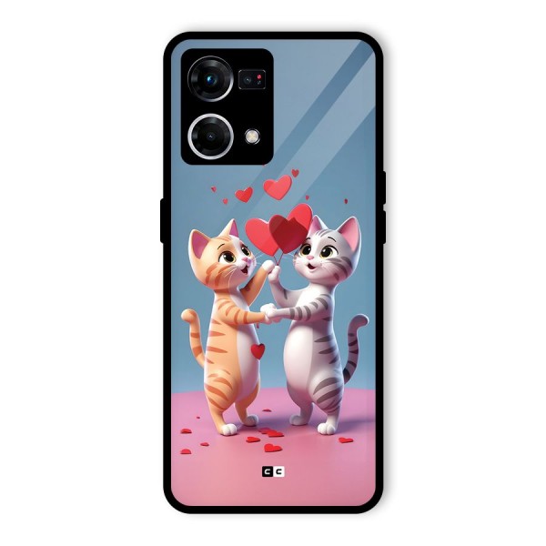 Exchanging Hearts Glass Back Case for Oppo F21s Pro 4G