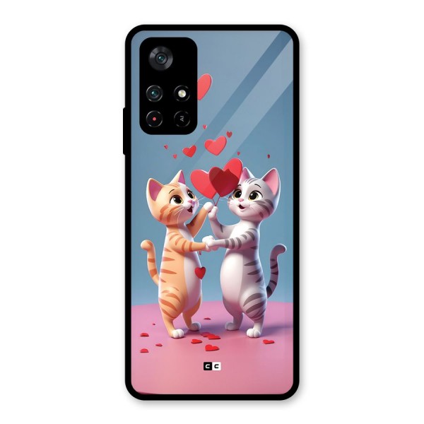 Exchanging Hearts Glass Back Case for Poco M4 Pro 5G