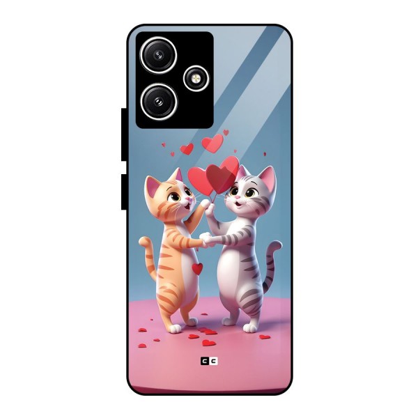 Exchanging Hearts Glass Back Case for Poco M6 Pro