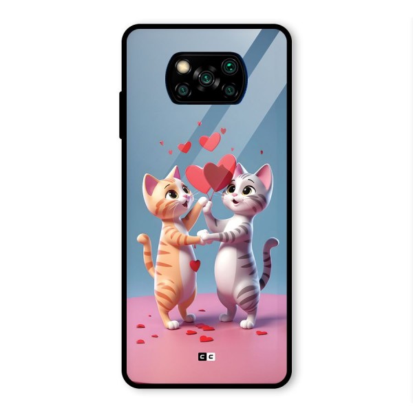 Exchanging Hearts Glass Back Case for Poco X3 Pro