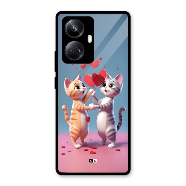 Exchanging Hearts Glass Back Case for Realme 10 Pro Plus