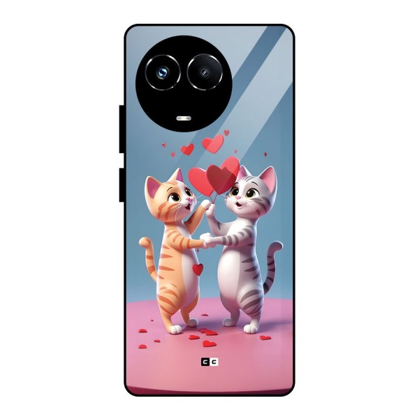 Exchanging Hearts Glass Back Case for Realme Narzo 60X