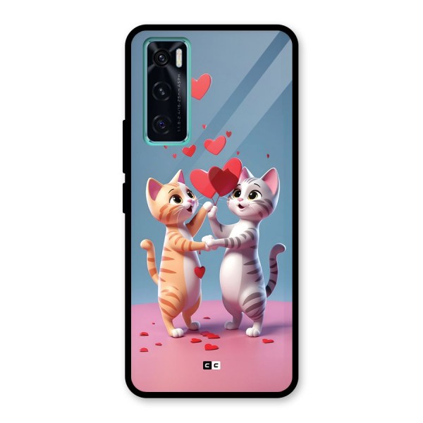 Exchanging Hearts Glass Back Case for Vivo V20 SE