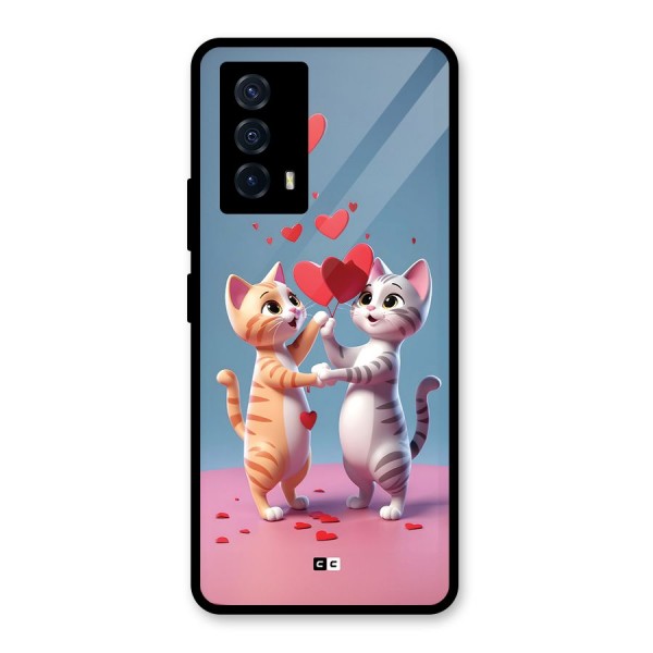 Exchanging Hearts Glass Back Case for Vivo iQOO Z5