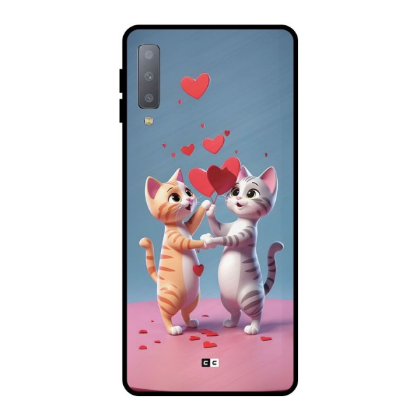 Exchanging Hearts Metal Back Case for Galaxy A7 (2018)