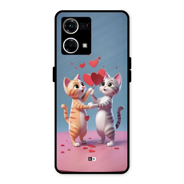 Exchanging Hearts Metal Back Case for Oppo F21 Pro 4G