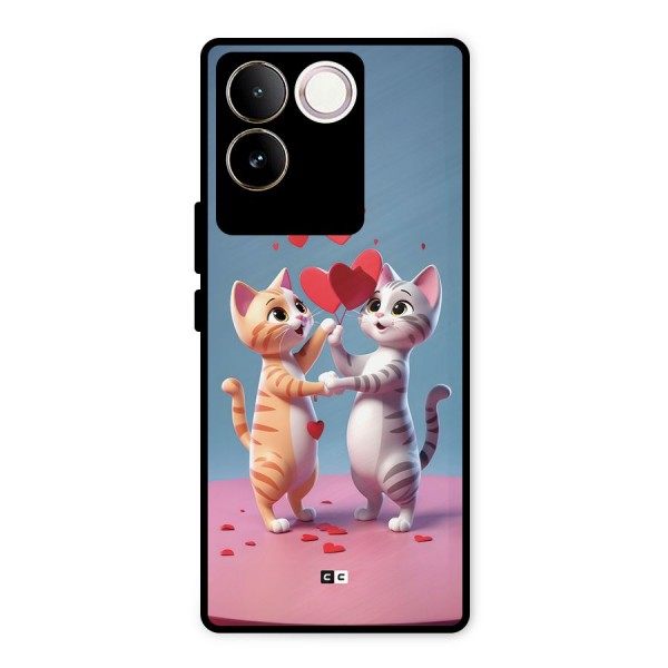 Exchanging Hearts Metal Back Case for Vivo T2 Pro