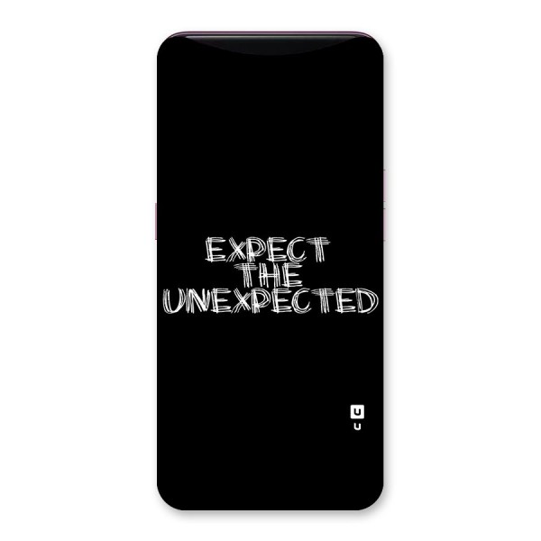 Expect The Unexpected Back Case for Oppo Find X