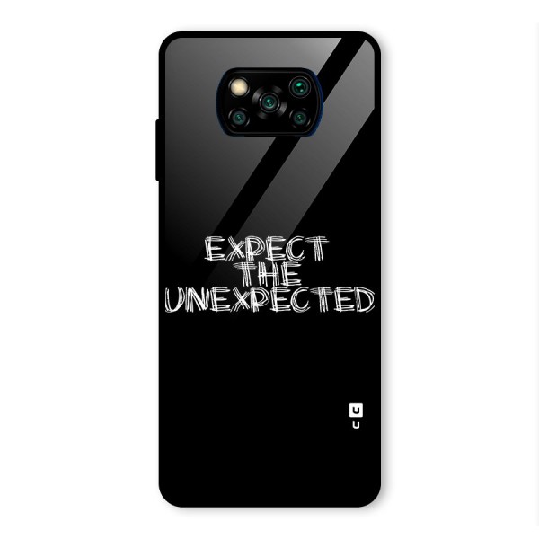 Expect The Unexpected Glass Back Case for Poco X3 Pro