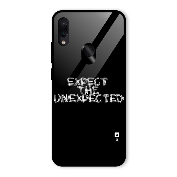 Expect The Unexpected Glass Back Case for Redmi Note 7