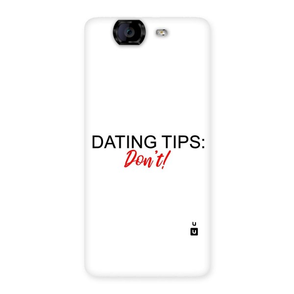 Expert Dating Tip Back Case for Canvas Knight A350