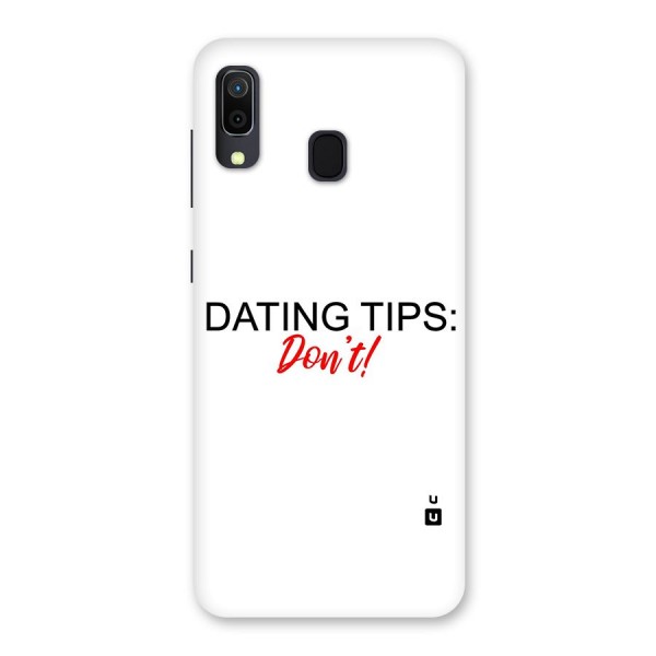 Expert Dating Tip Back Case for Galaxy A20