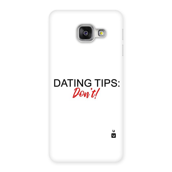 Expert Dating Tip Back Case for Galaxy A3 2016