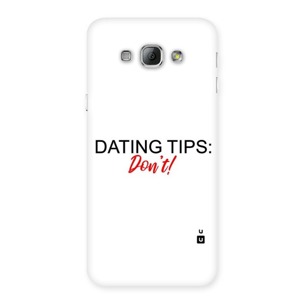 Expert Dating Tip Back Case for Galaxy A8