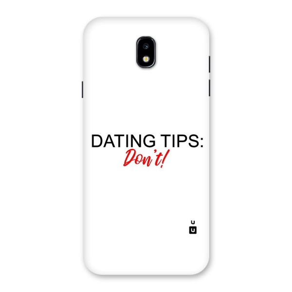 Expert Dating Tip Back Case for Galaxy J7 Pro