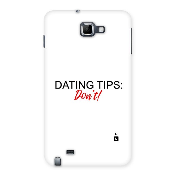 Expert Dating Tip Back Case for Galaxy Note