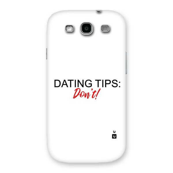 Expert Dating Tip Back Case for Galaxy S3 Neo