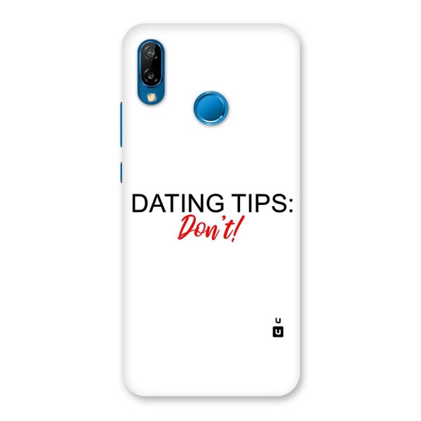 Expert Dating Tip Back Case for Huawei P20 Lite