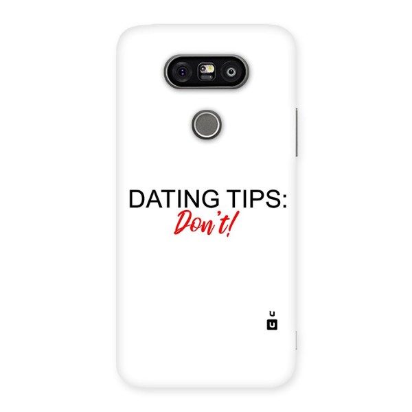 Expert Dating Tip Back Case for LG G5