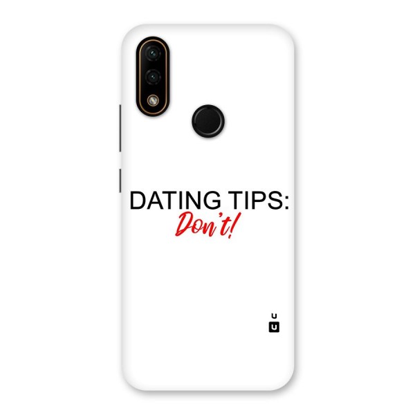 Expert Dating Tip Back Case for Lenovo A6 Note