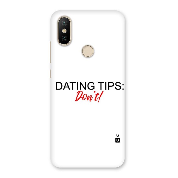 Expert Dating Tip Back Case for Mi A2