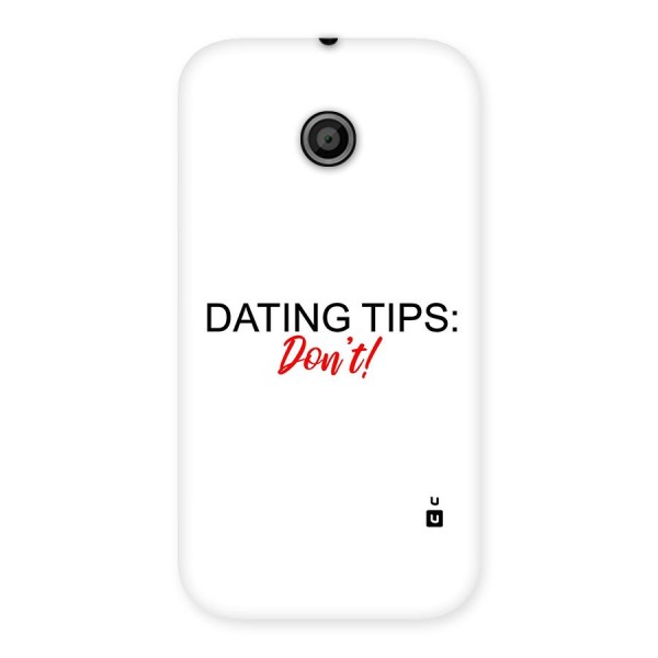 Expert Dating Tip Back Case for Moto E