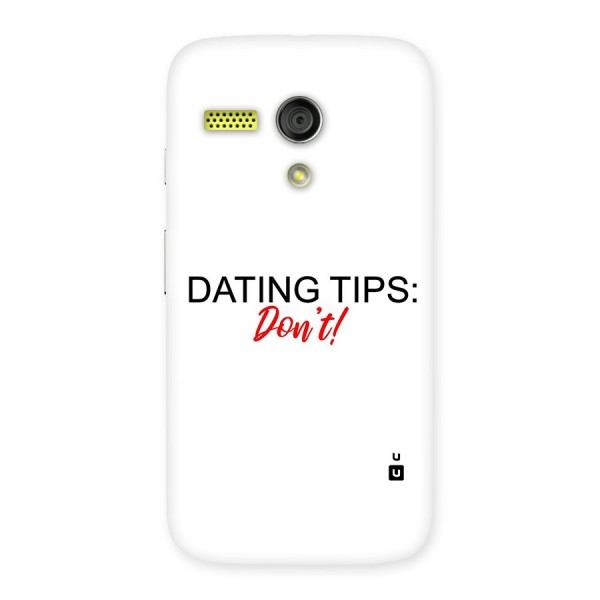 Expert Dating Tip Back Case for Moto G