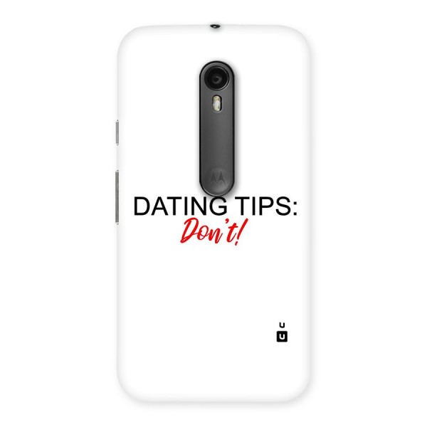 Expert Dating Tip Back Case for Moto G3