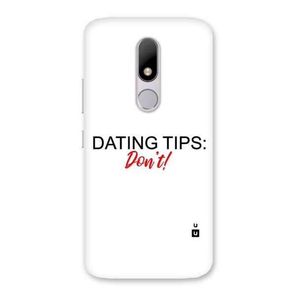 Expert Dating Tip Back Case for Moto M