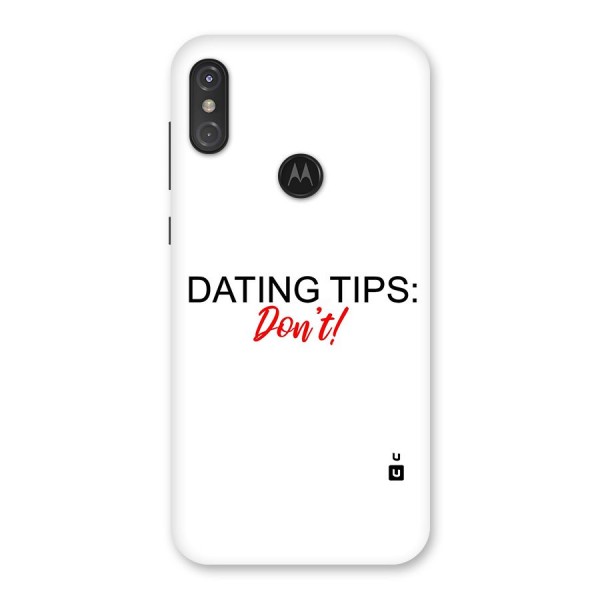 Expert Dating Tip Back Case for Motorola One Power