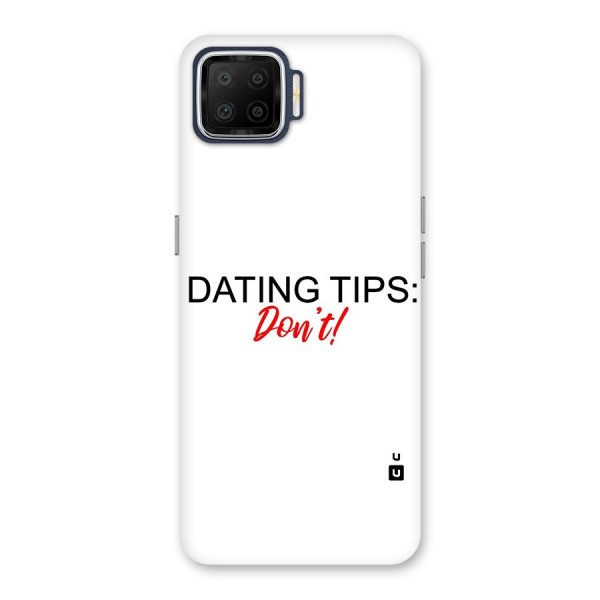 Expert Dating Tip Back Case for Oppo F17