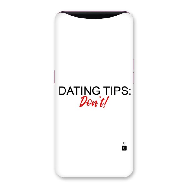 Expert Dating Tip Back Case for Oppo Find X