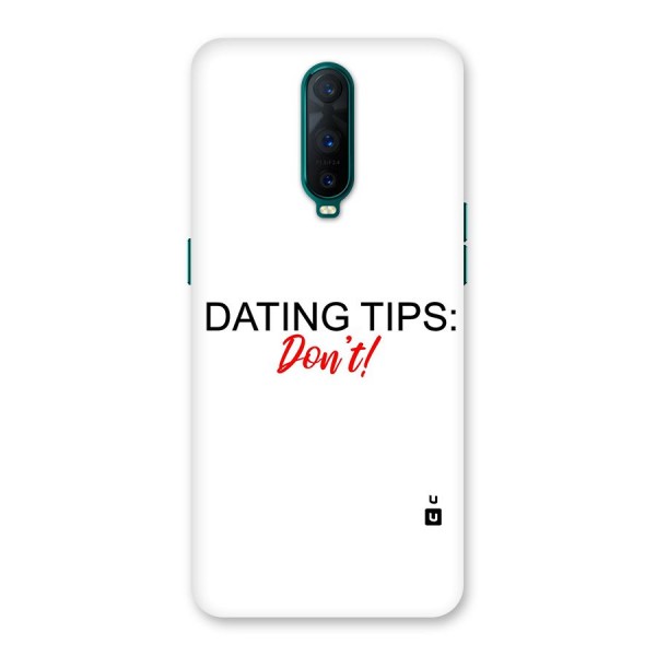 Expert Dating Tip Back Case for Oppo R17 Pro