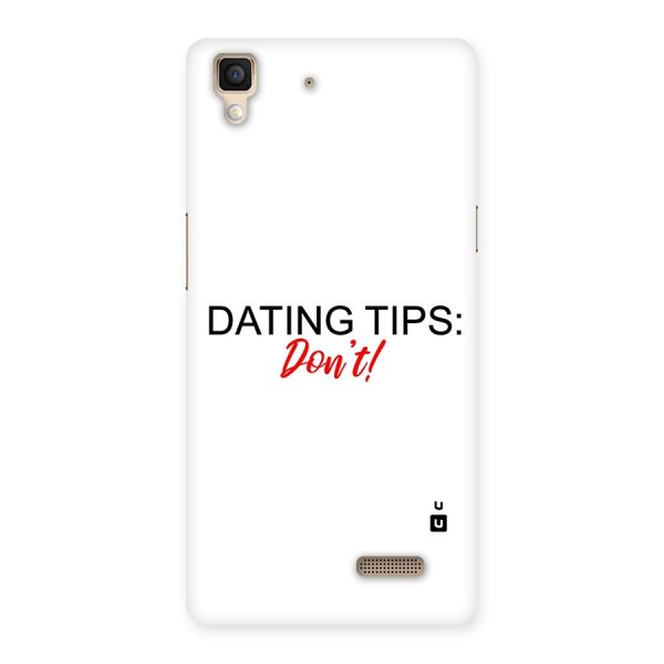 Expert Dating Tip Back Case for Oppo R7