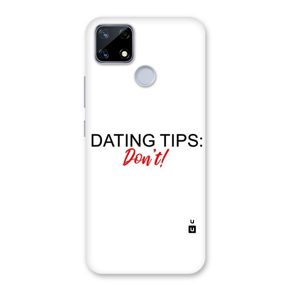 Expert Dating Tip Glass Back Case for Realme Narzo 20