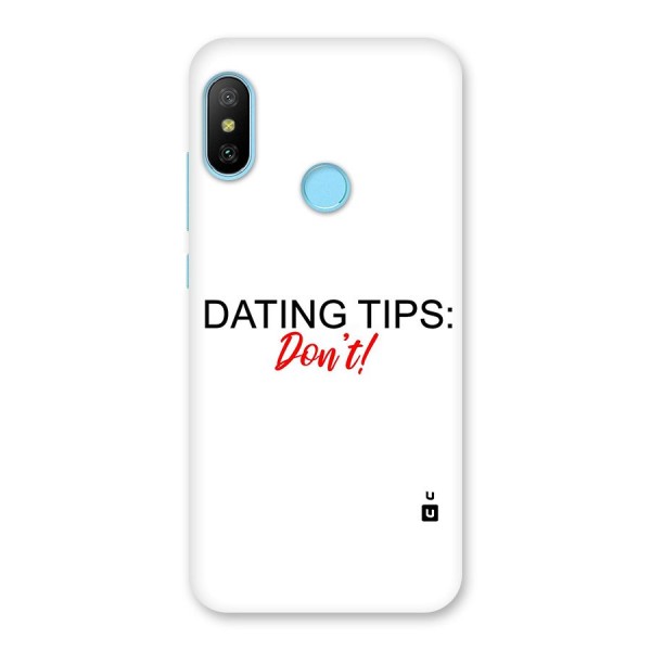 Expert Dating Tip Back Case for Redmi 6 Pro