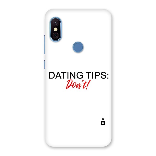 Expert Dating Tip Back Case for Redmi Note 6 Pro