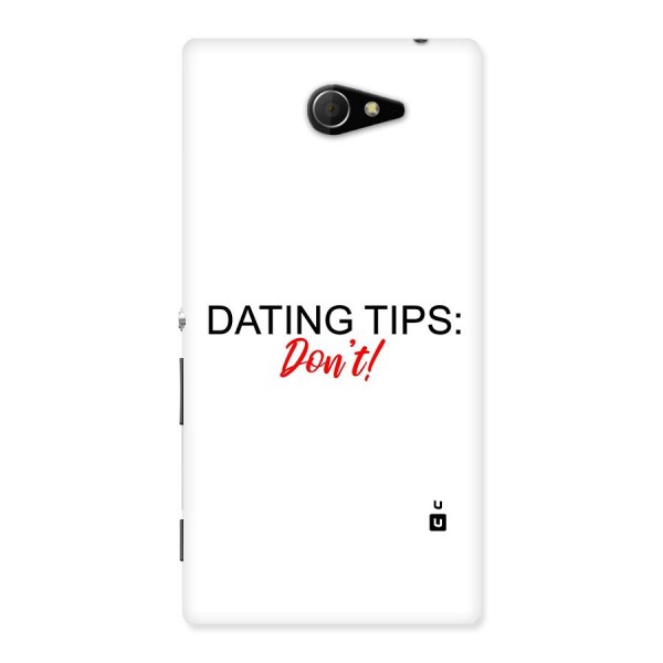 Expert Dating Tip Back Case for Sony Xperia M2