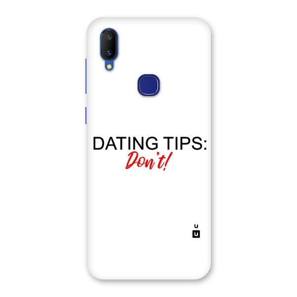 Expert Dating Tip Back Case for Vivo V11