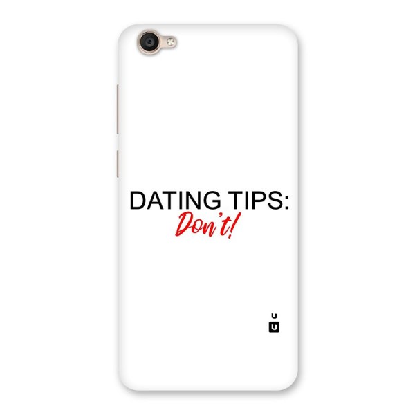 Expert Dating Tip Back Case for Vivo Y55