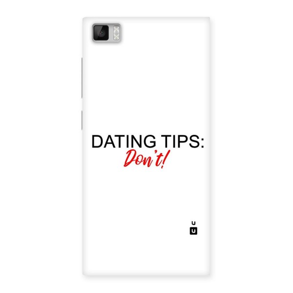 Expert Dating Tip Back Case for Xiaomi Mi3