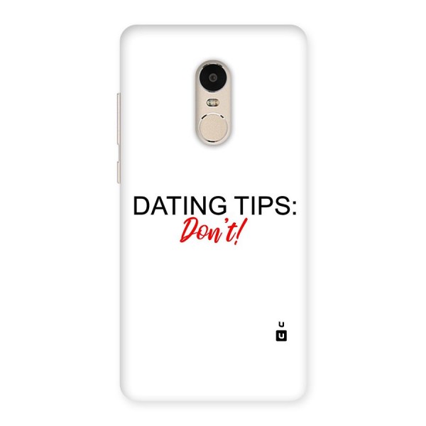 Expert Dating Tip Back Case for Xiaomi Redmi Note 4