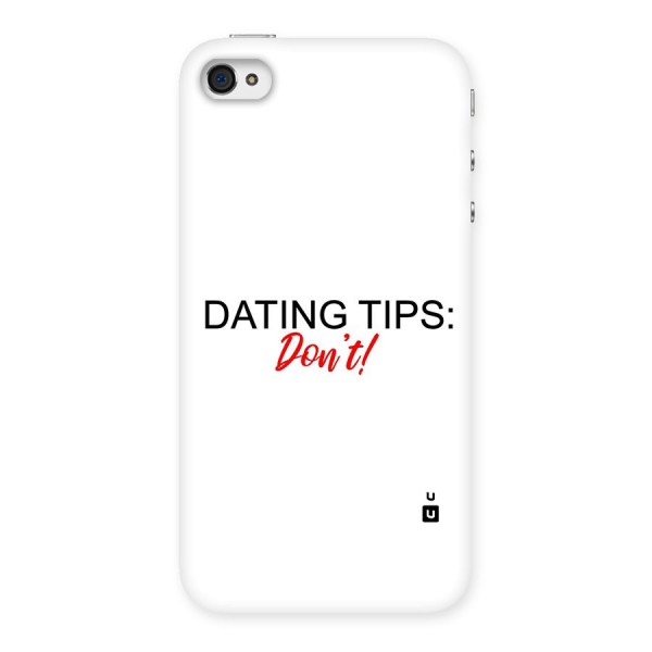 Expert Dating Tip Back Case for iPhone 4 4s