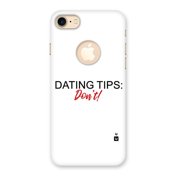 Expert Dating Tip Back Case for iPhone 8 Logo Cut