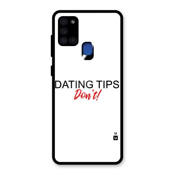 Expert Dating Tip Glass Back Case for Galaxy A21s