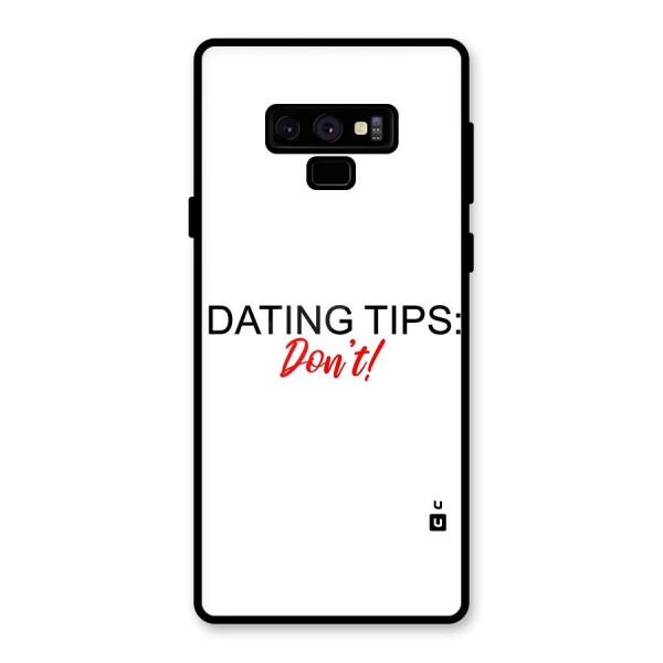 Expert Dating Tip Glass Back Case for Galaxy Note 9